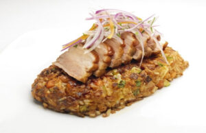 Tacu chaufa de cerdo